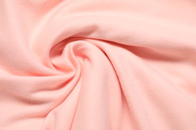 Photo of Soft cashmere scarf as background, top view