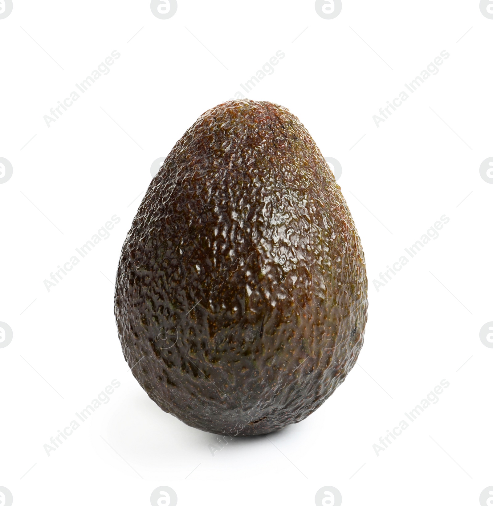 Photo of Ripe fresh avocado on white background