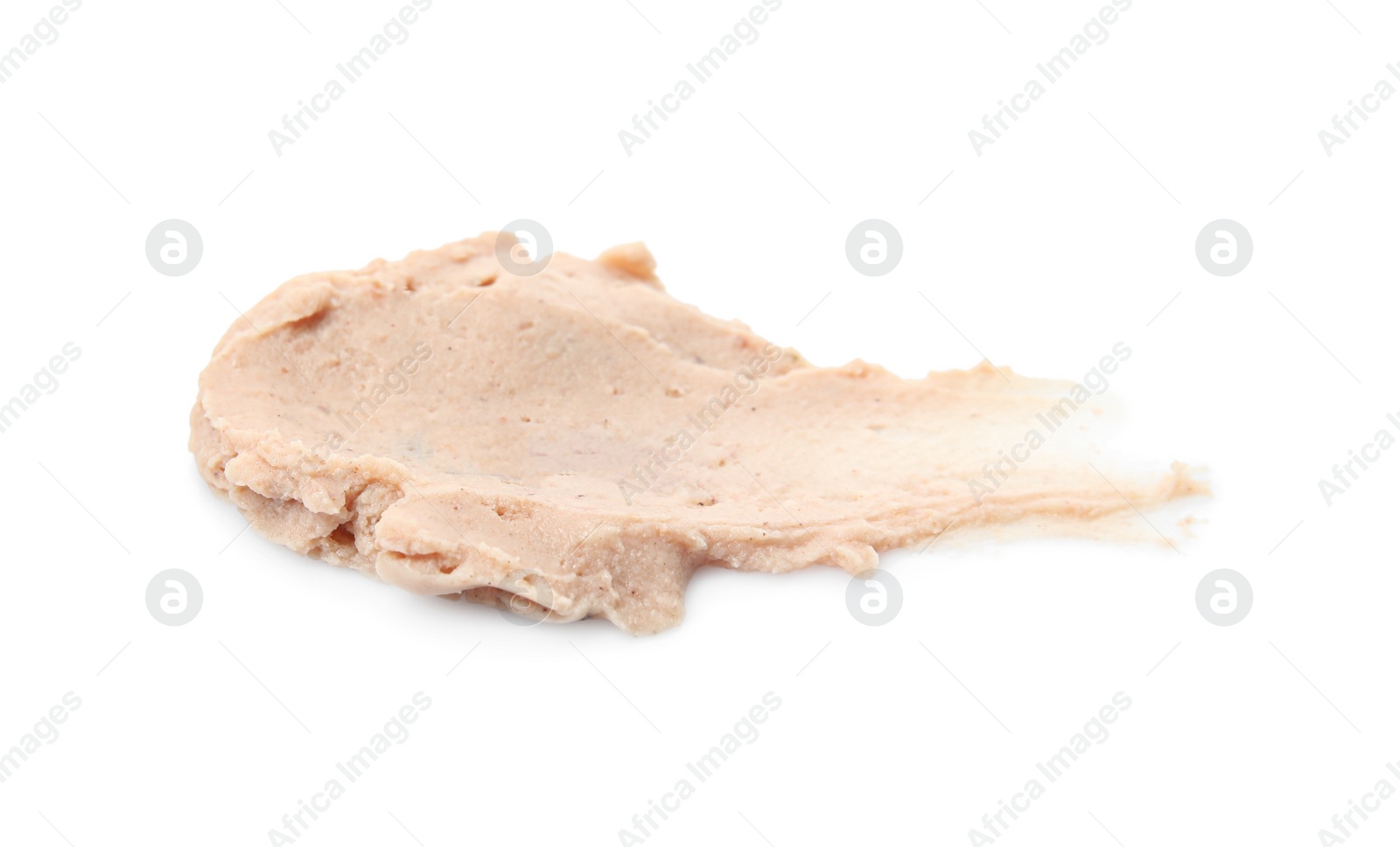 Photo of Smear of delicious liverwurst isolated on white