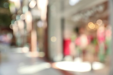 Blurred view of shopping mall interior. Bokeh effect