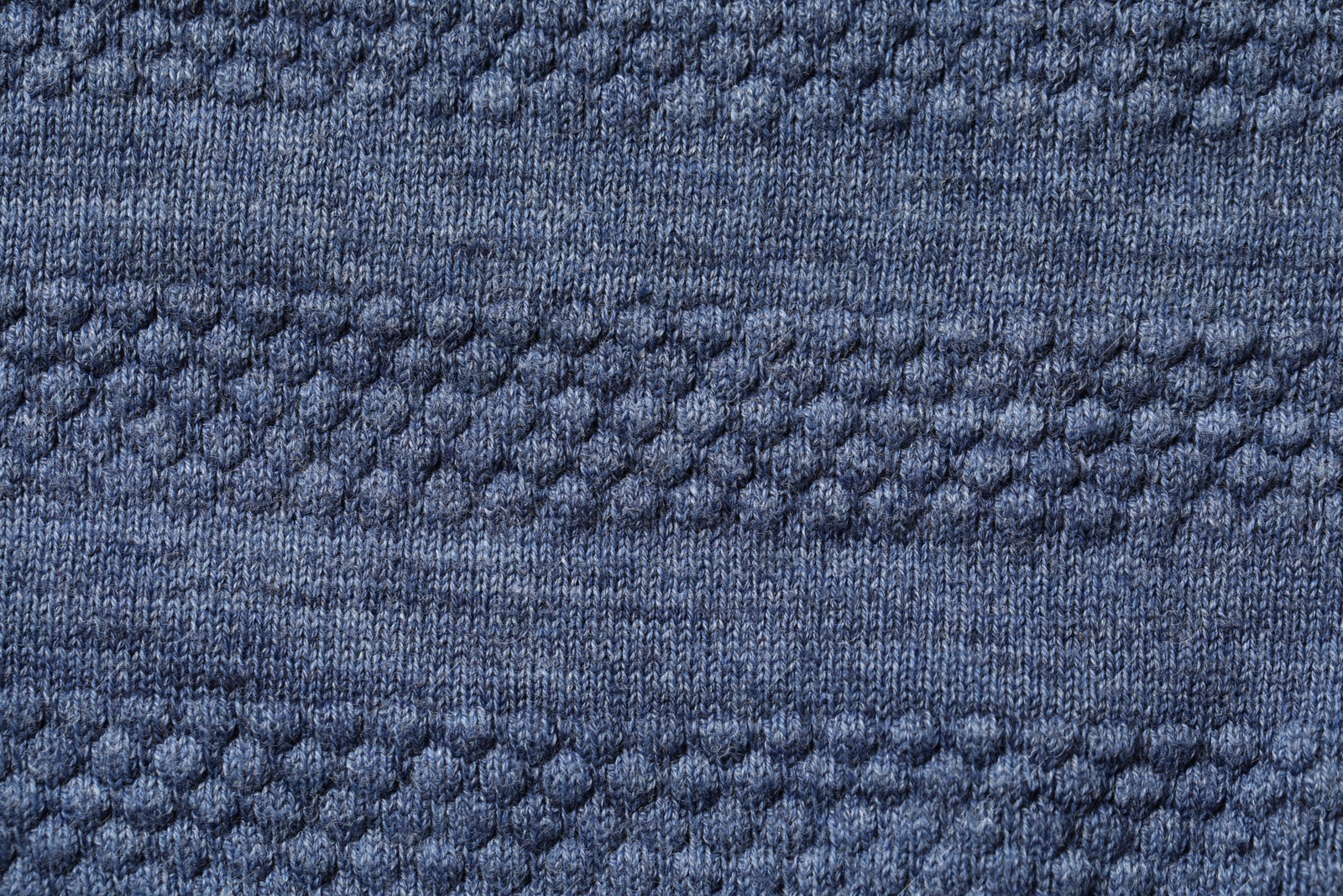 Photo of Texture of soft blue fabric as background, top view