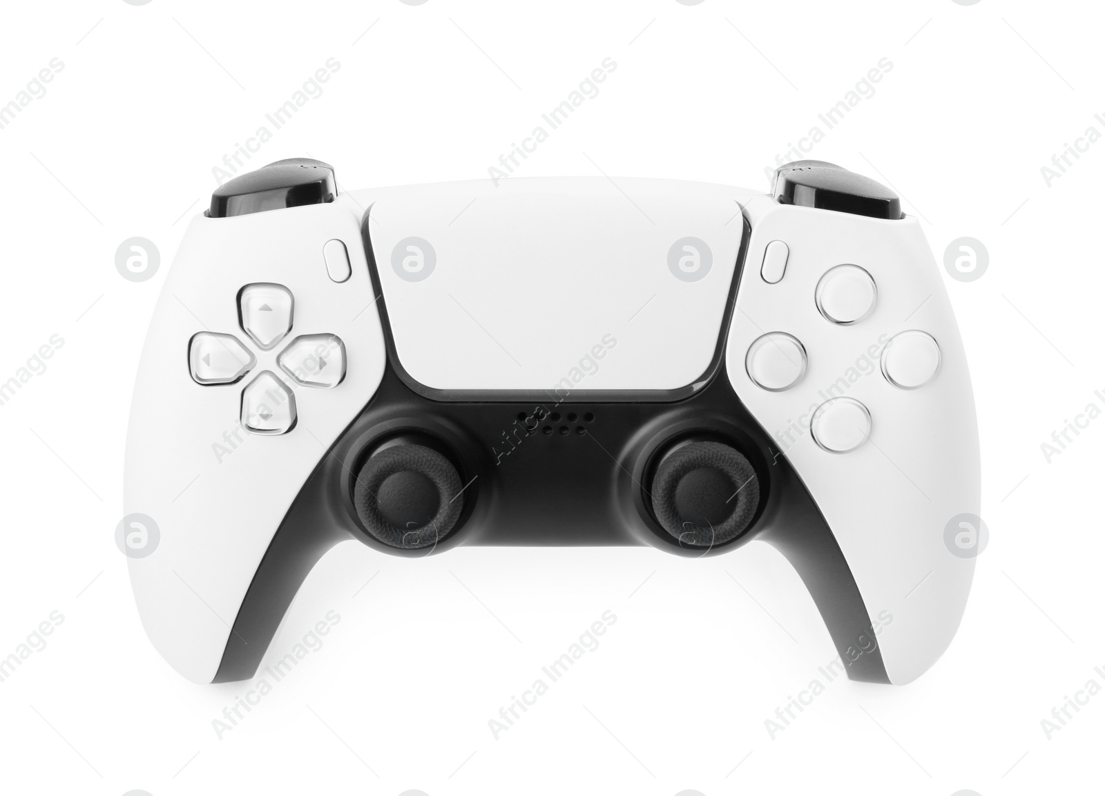 Photo of One wireless game controller isolated on white