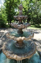 Photo of Beautiful view of fountain in park on sunny day