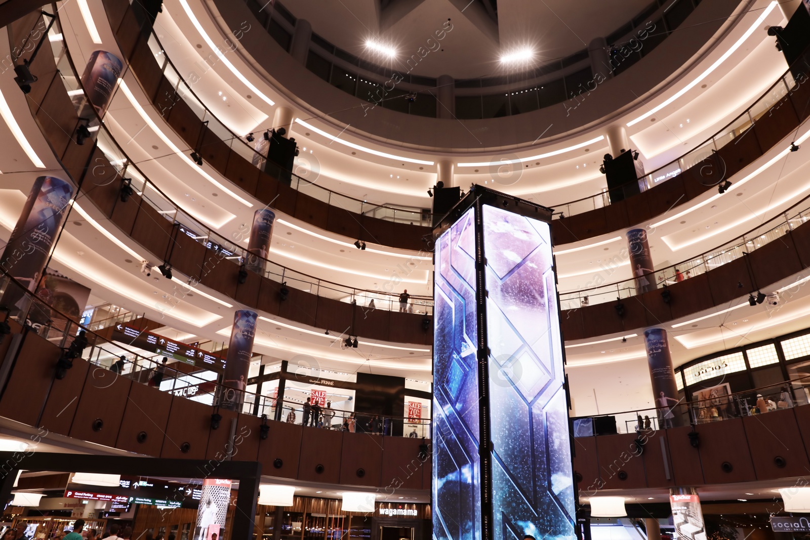 Photo of DUBAI, UNITED ARAB EMIRATES - NOVEMBER 04, 2018: Interior of luxury shopping mall