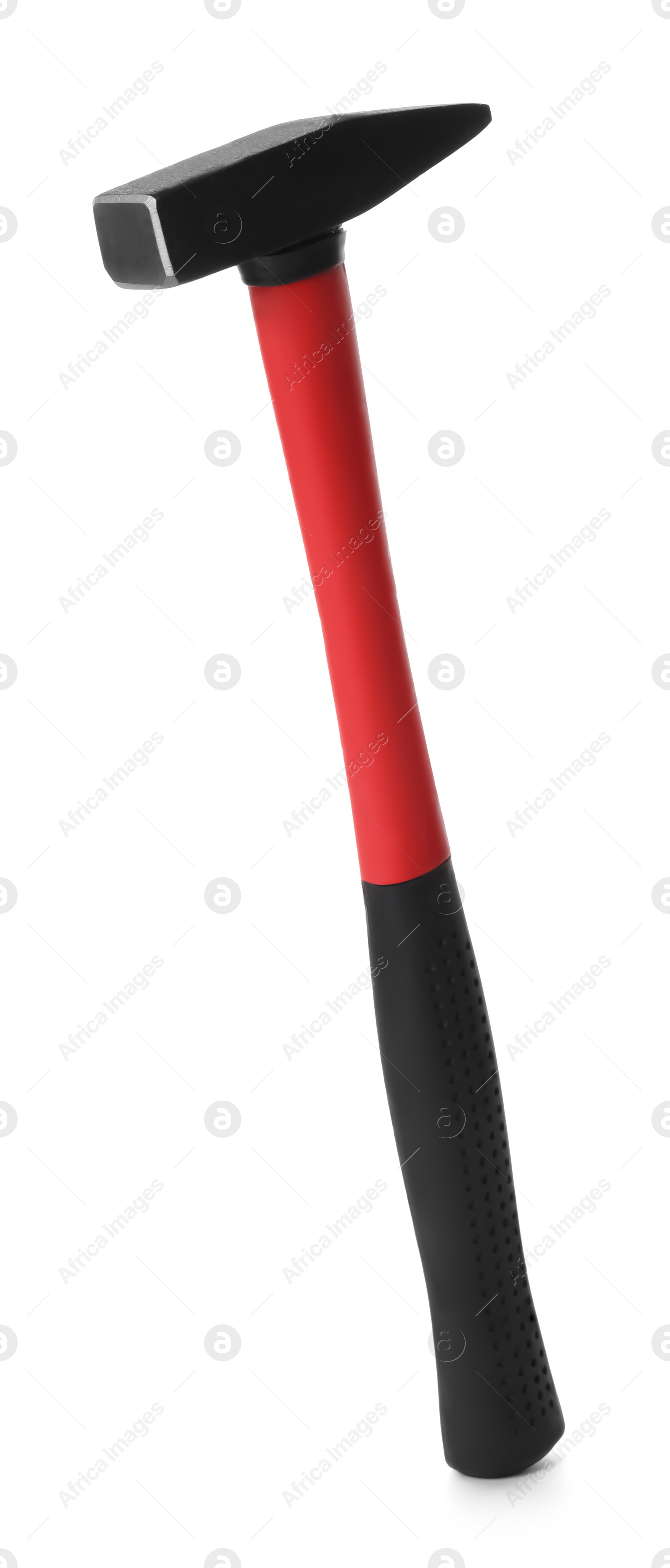 Photo of New hammer on white background. Professional construction tool