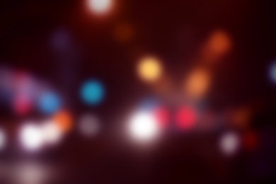 Image of Blurred view of abstract dark background. Bokeh effect