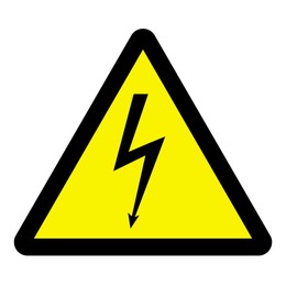 International Maritime Organization (IMO) sign, illustration. Electric shock symbol