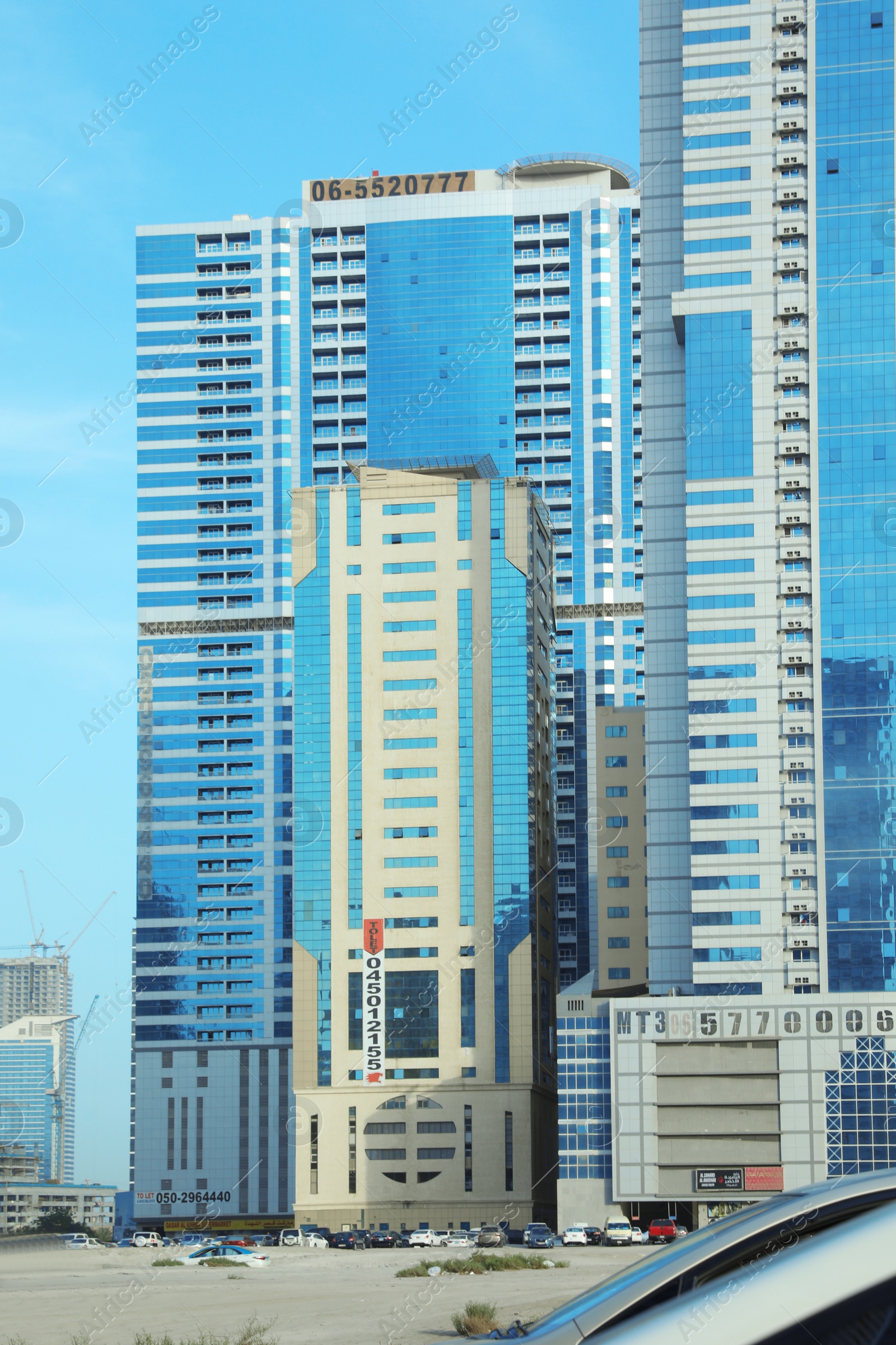 Photo of DUBAI, UNITED ARAB EMIRATES - NOVEMBER 06, 2018: Cityscape with modern buildings