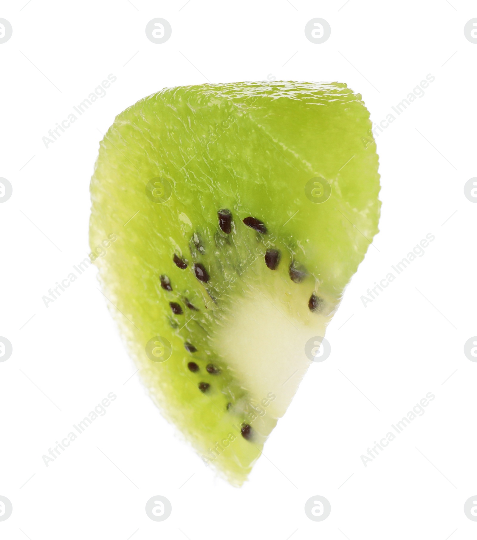 Photo of Cut fresh juicy kiwi on white background