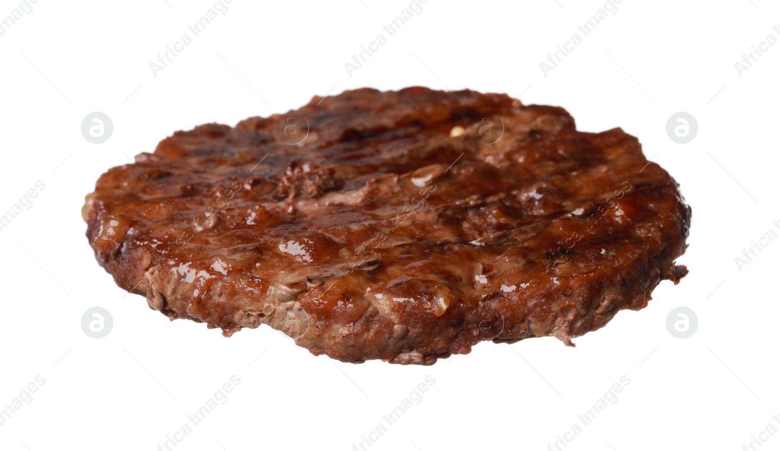 Photo of Tasty grilled burger patty isolated on white