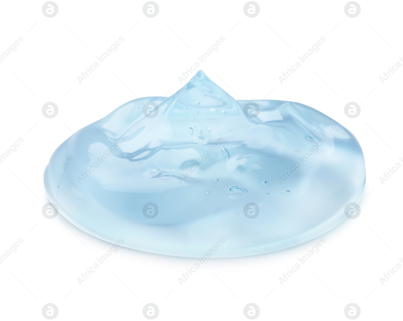 Photo of Sample of transparent cosmetic gel on white background