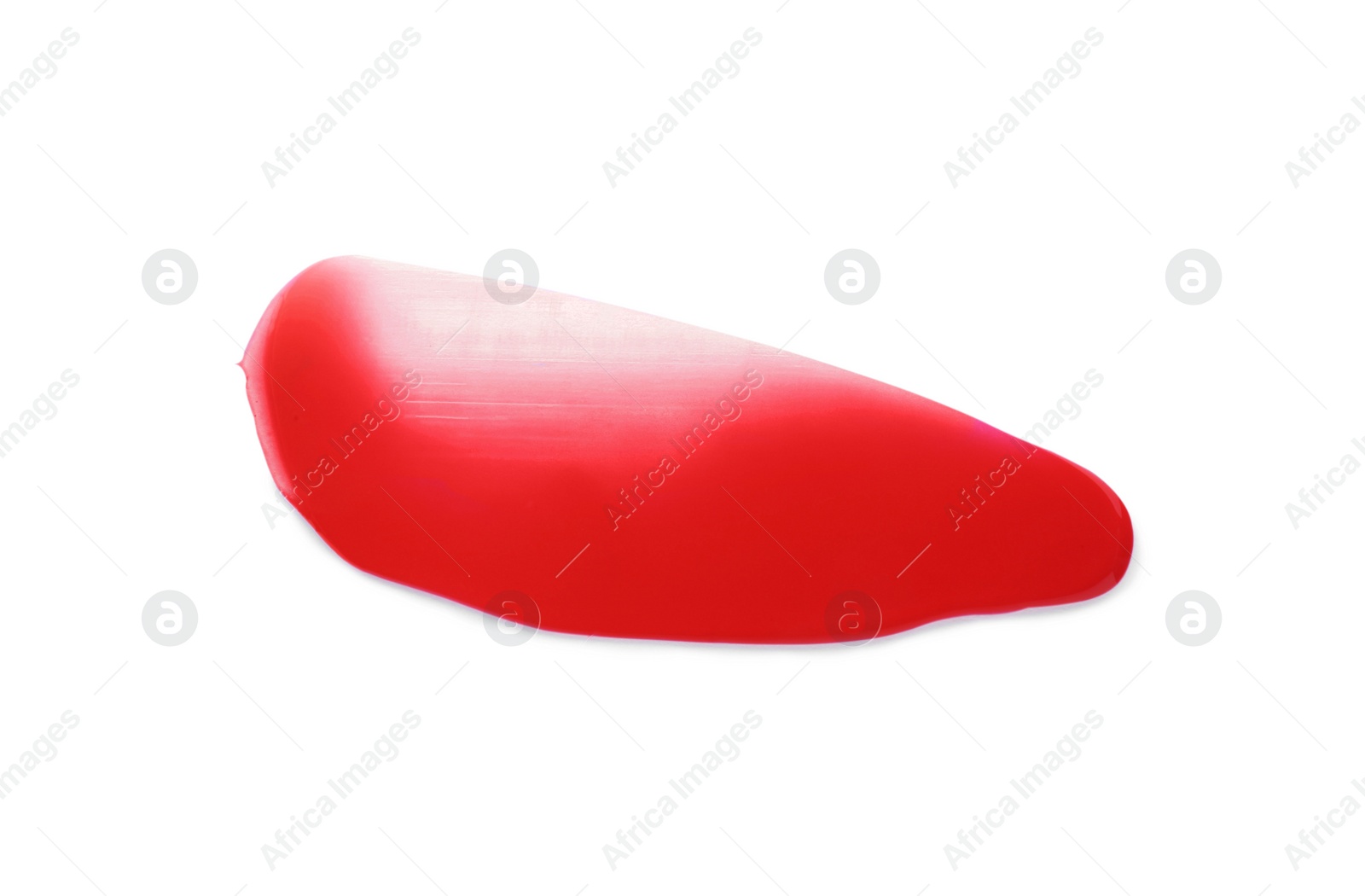 Photo of Sample of red paint on white background