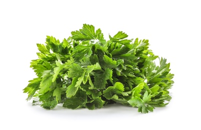 Photo of Fresh green parsley on white background