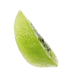 Photo of Cut fresh juicy kiwi on white background