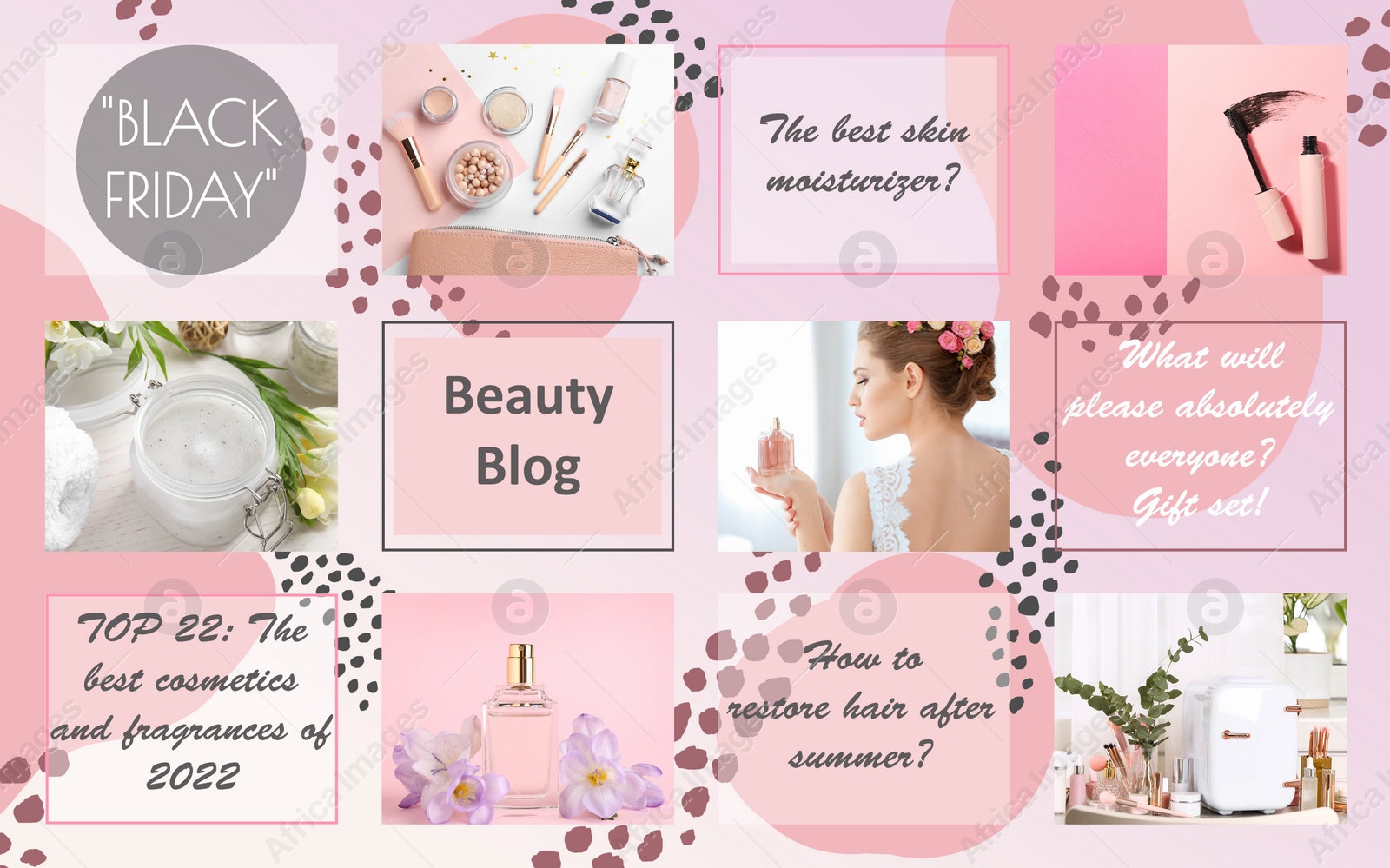 Image of Homepage design of beauty blog web site