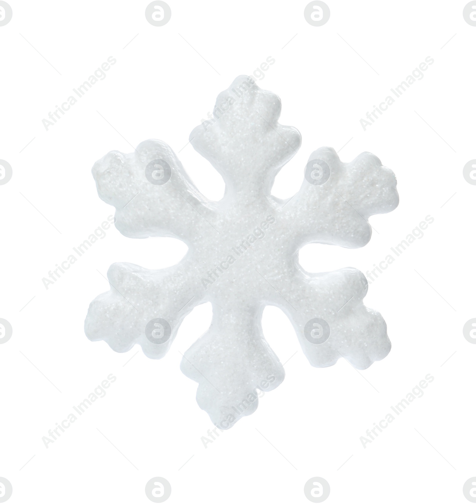 Photo of Beautiful snowflake isolated on white. Christmas decoration
