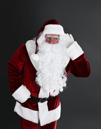 Photo of Portrait of Santa Claus on black background