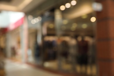 Photo of Blurred view of shopping mall interior. Bokeh effect