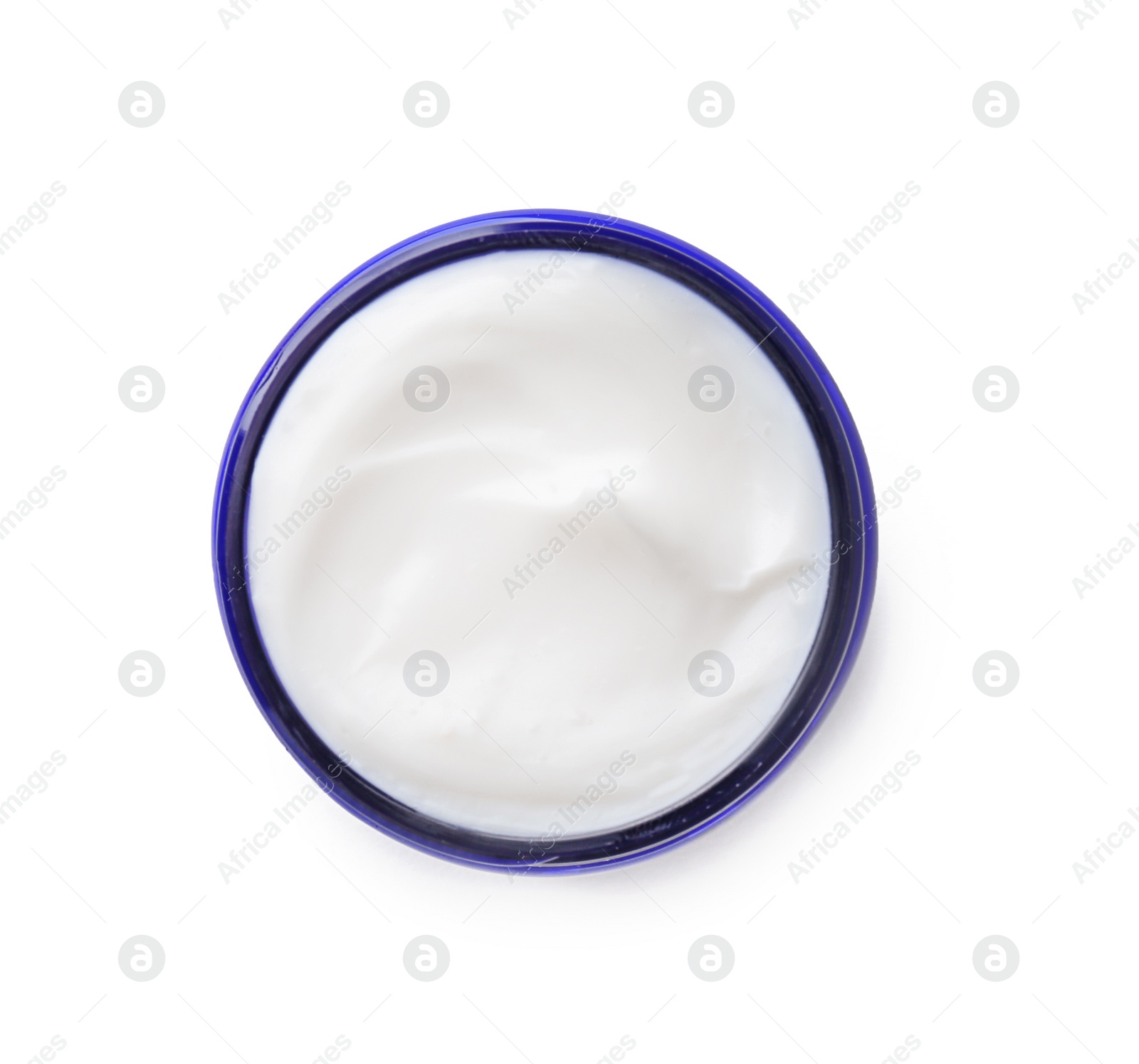 Photo of Jar of body cream on white background