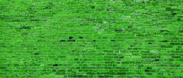 Image of St. Patrick day. Green brick wall as background. Banner design