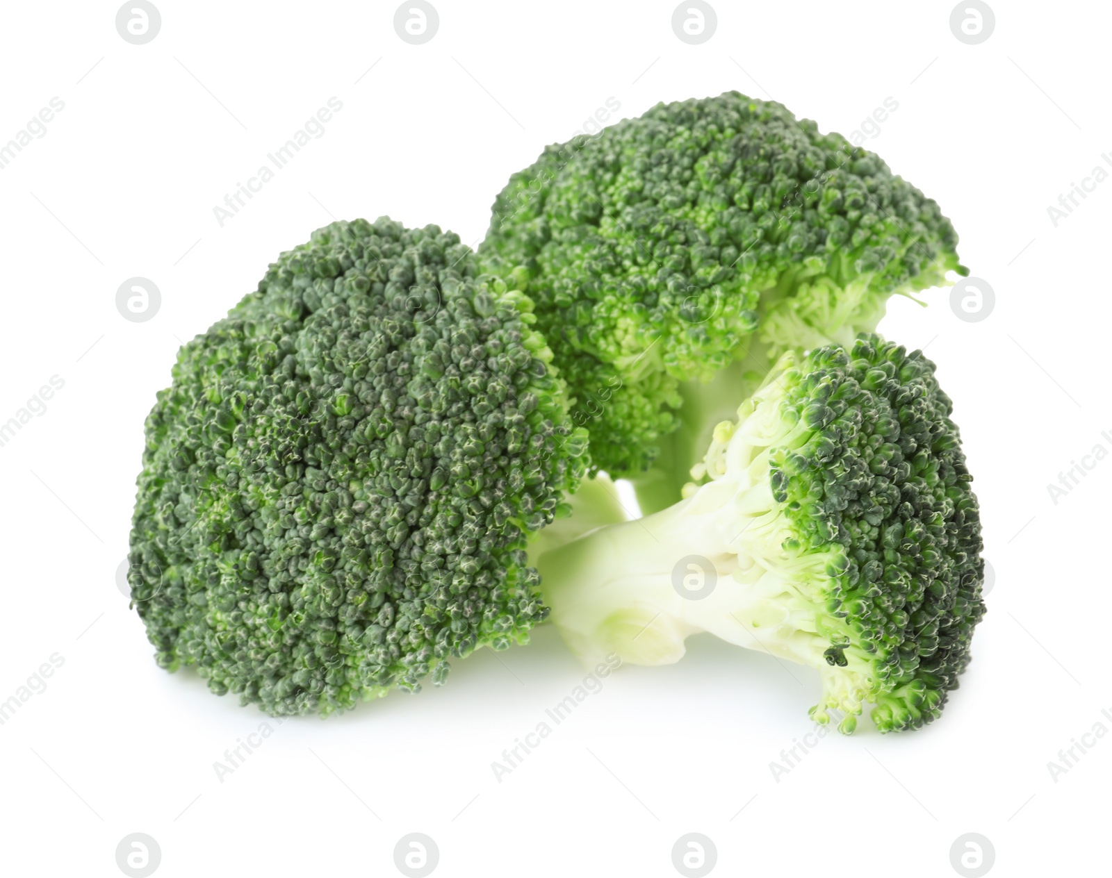 Photo of Fresh green broccoli isolated on white. Organic food