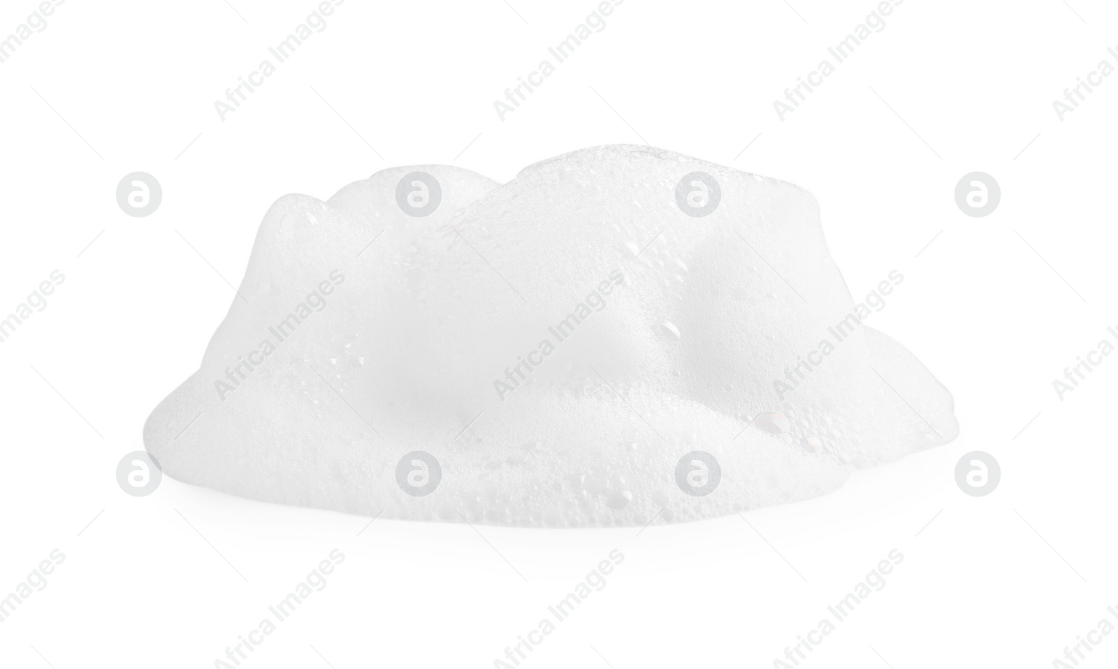 Photo of Sample of cosmetic foam on white background