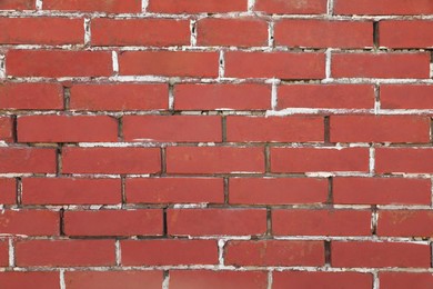 Photo of Texture of red brick wall as background