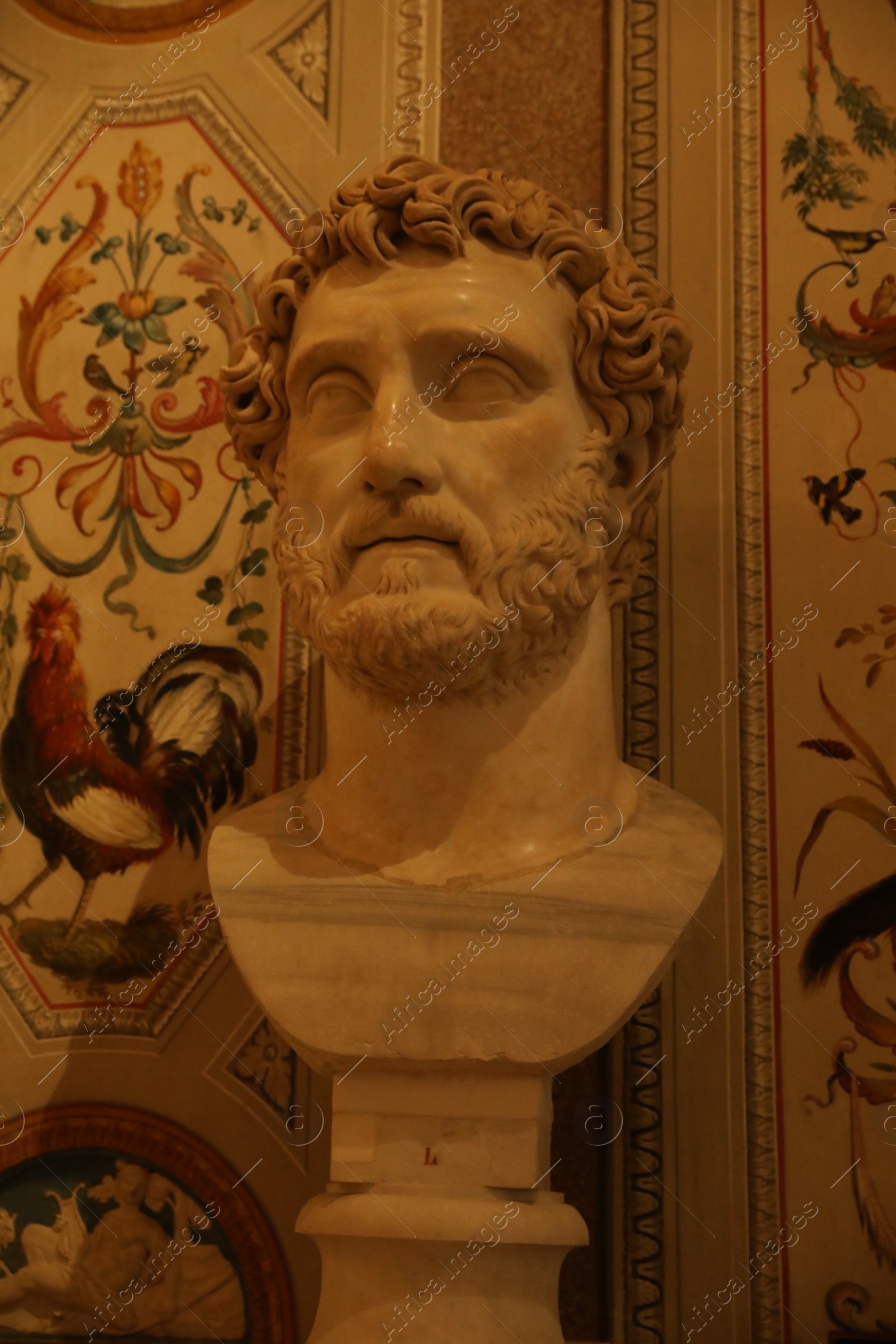 Photo of Rome, Italy - February 3, 2024: Marble bust of Antonio Pio Borghese Gallery