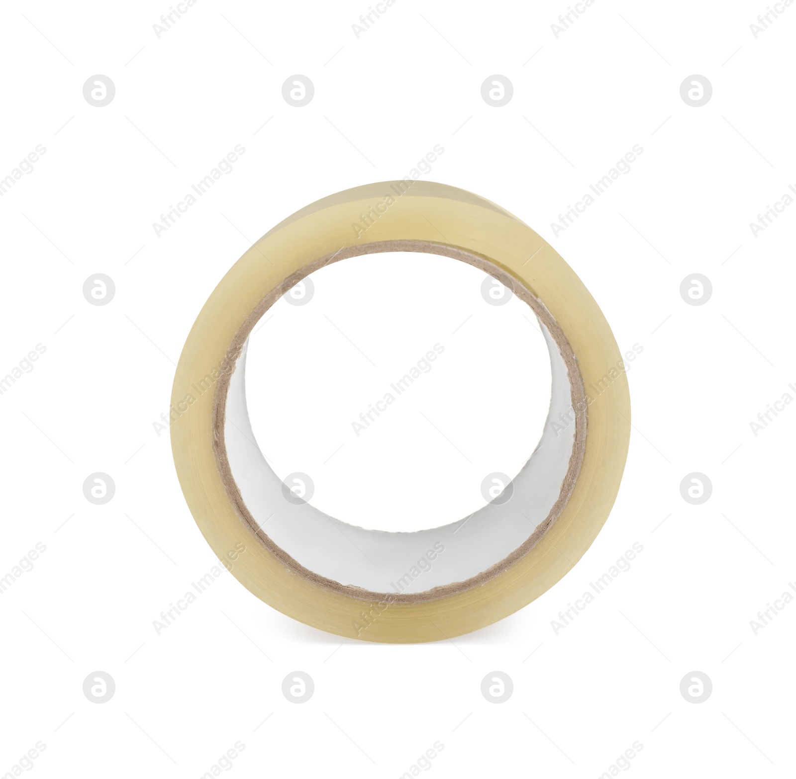 Photo of Roll of adhesive tape isolated on white