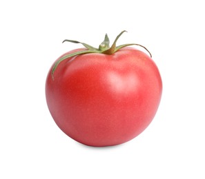 Photo of Whole ripe red tomato isolated on white