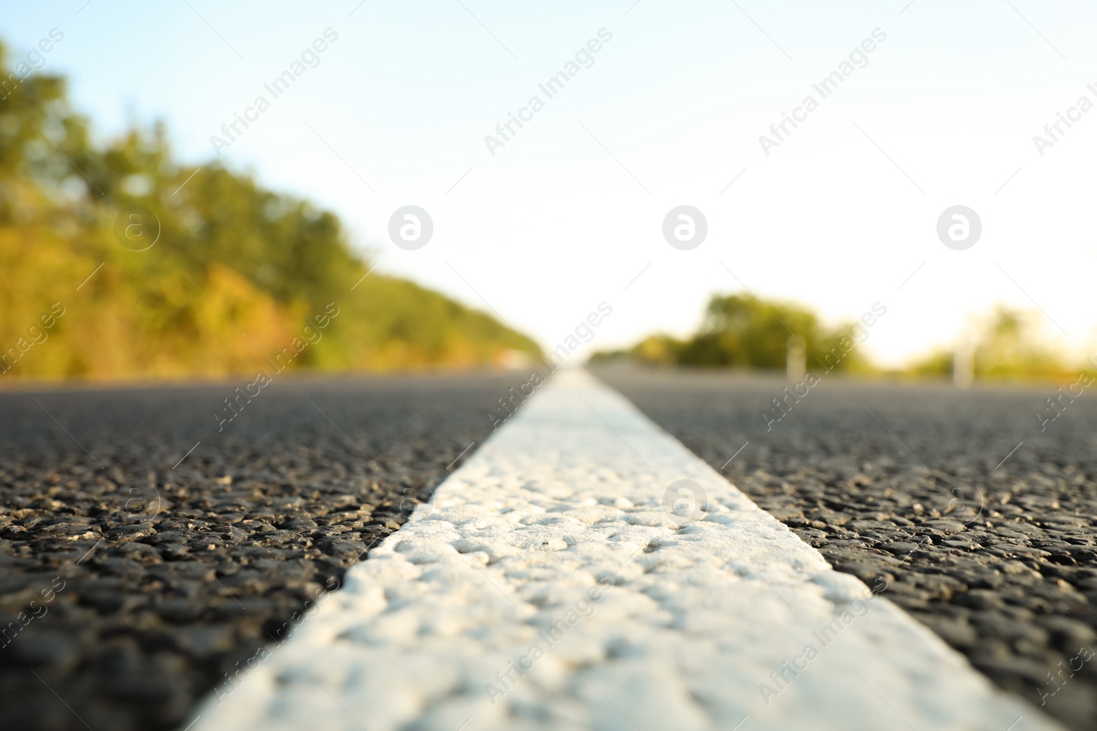 Photo of Beautiful view of empty asphalt highway. Road trip