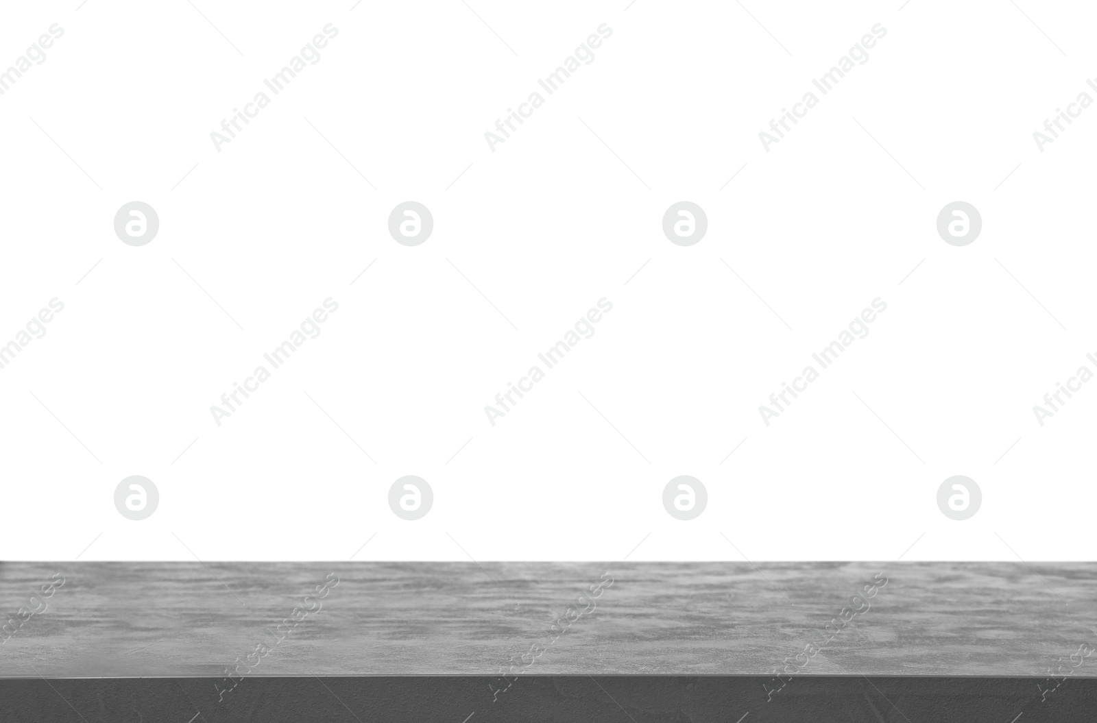 Photo of Empty stone surface against white background. Mockup for design