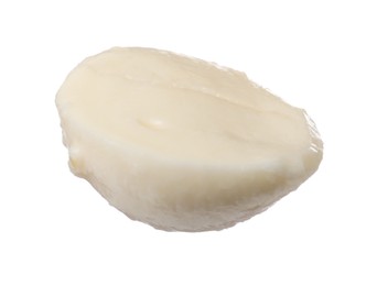 Photo of Piece of mozzarella cheese isolated on white