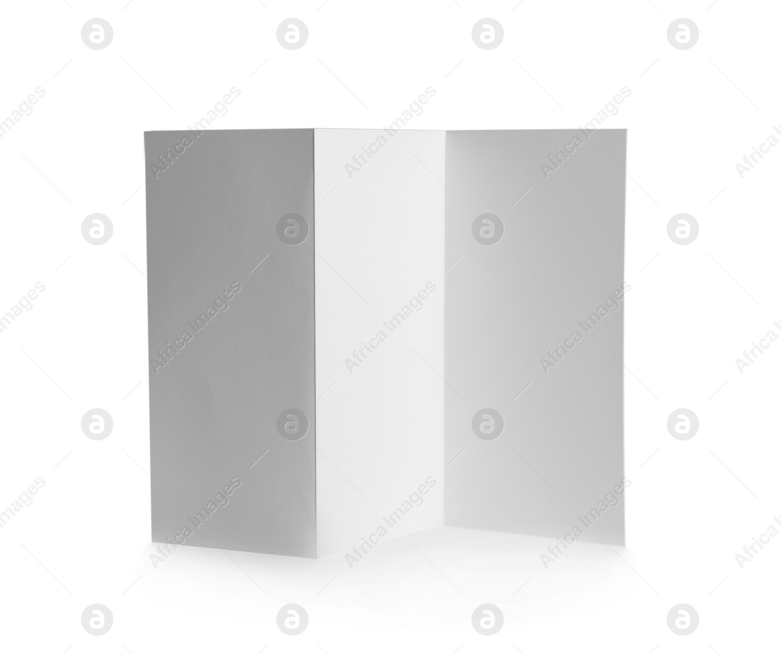 Photo of Blank brochure on white background. Mock up for design