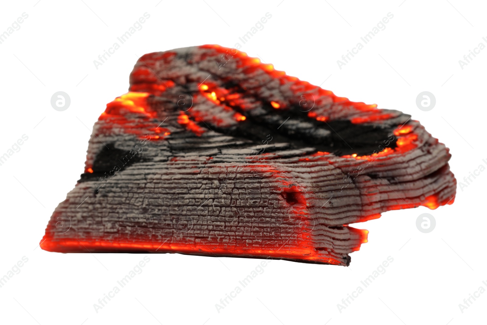 Photo of Piece of smoldering coal isolated on white