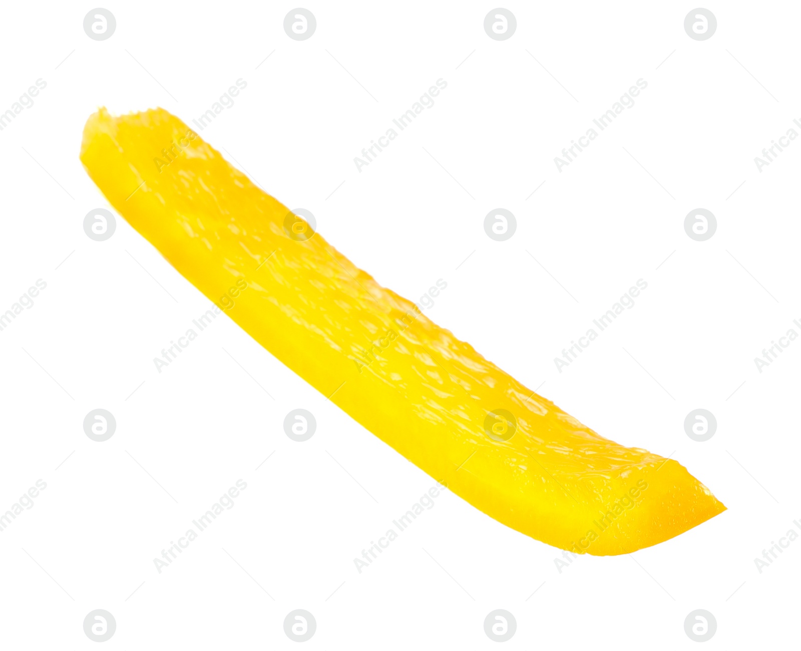 Photo of Cut fresh bell pepper on white background