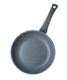 Photo of New non-stick frying pan isolated on white