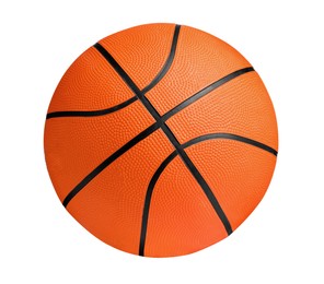 Photo of New orange basketball ball isolated on white