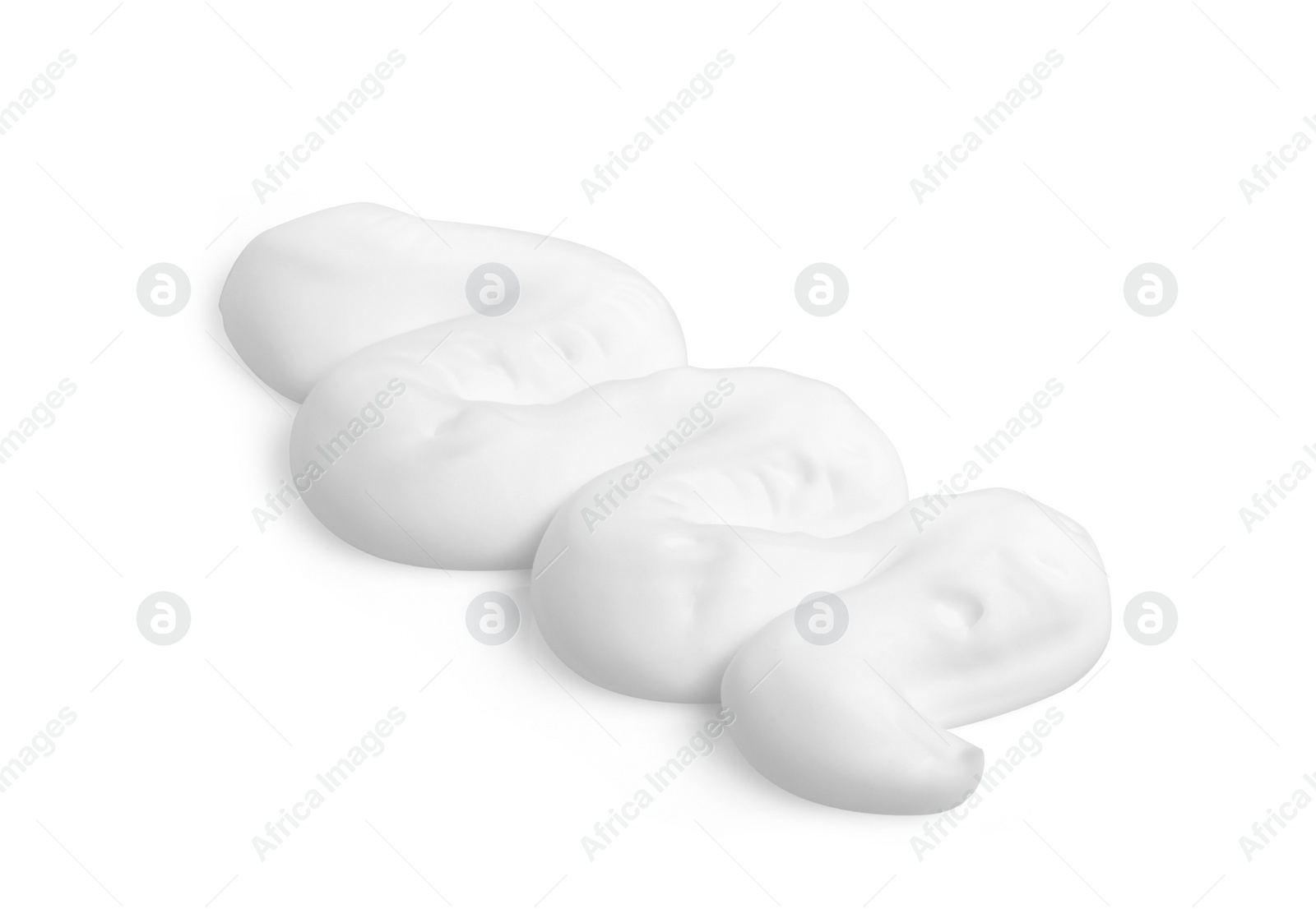 Photo of Smear of shaving foam isolated on white