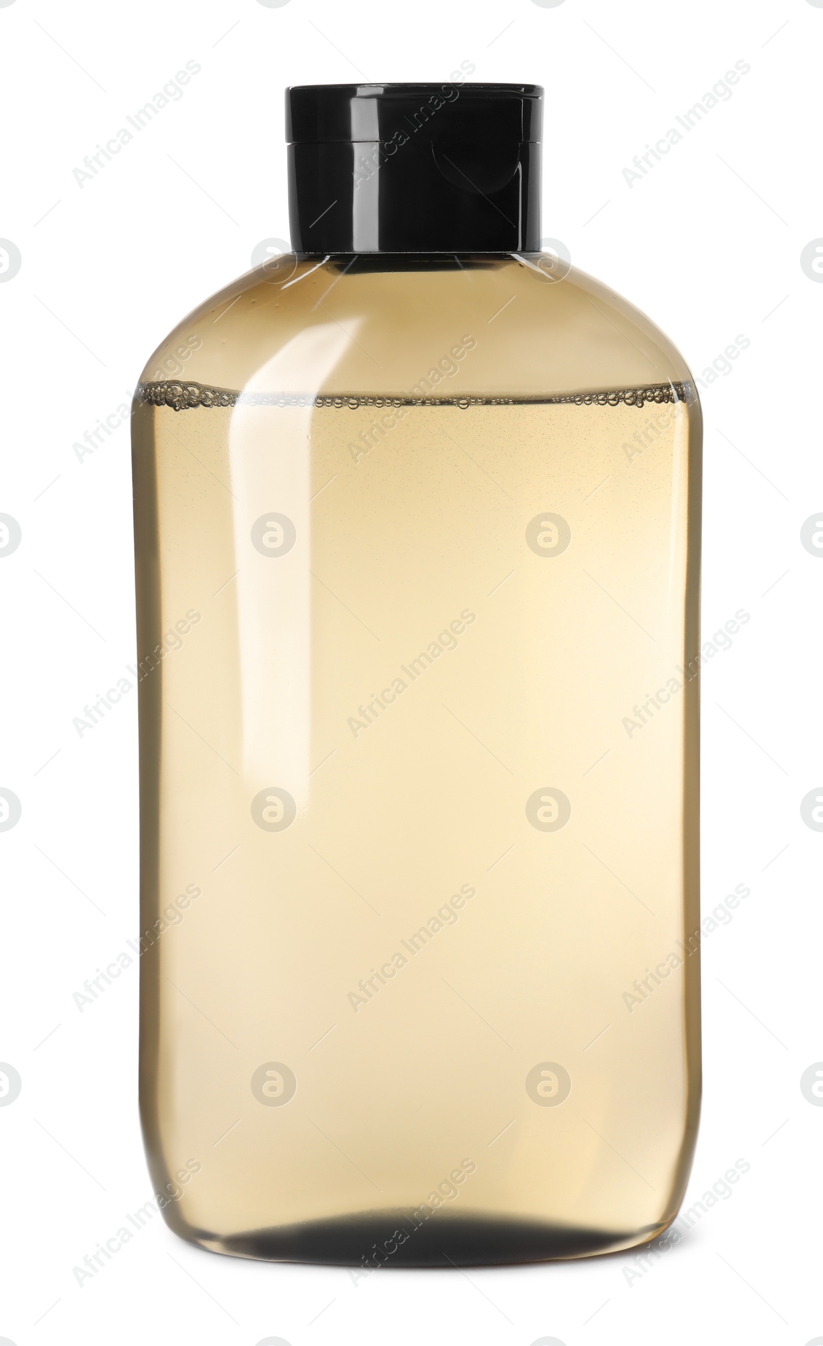 Photo of One bottle of shampoo isolated on white