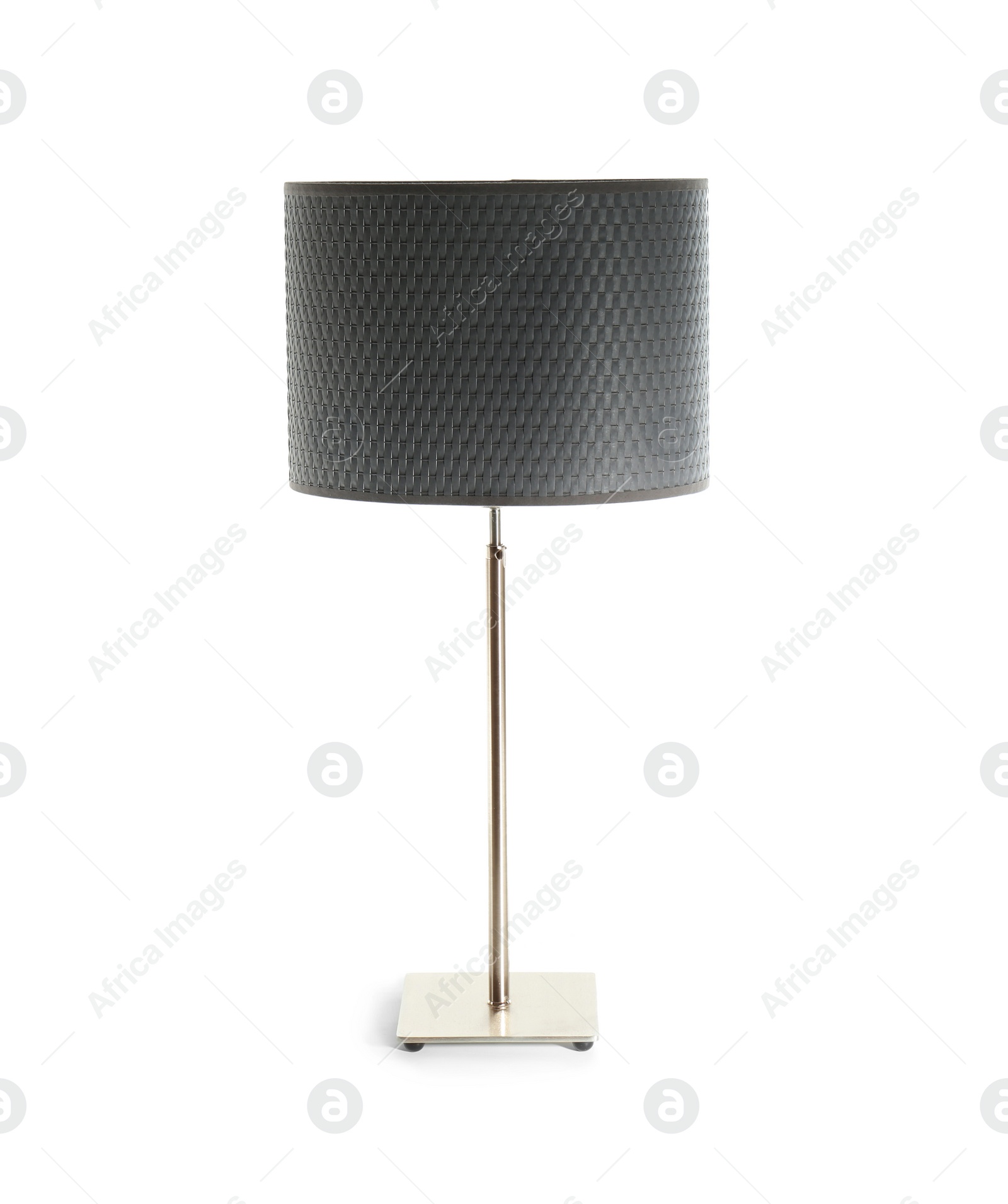 Photo of Stylish table lamp on white background. Idea for interior design