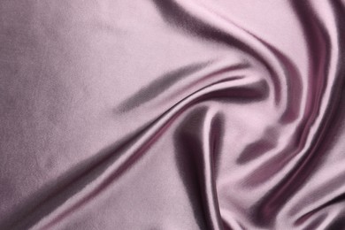 Photo of Texture of beautiful silk fabric as background, closeup