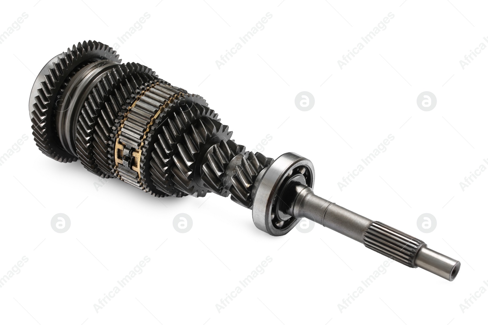 Photo of New gearbox secondary shaft on white background