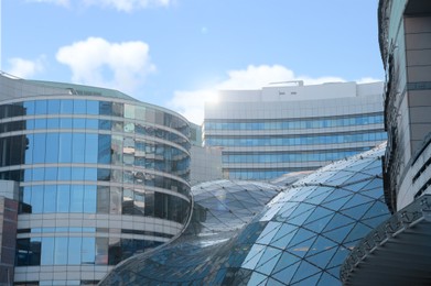 Beautiful view of modern buildings on sunny day