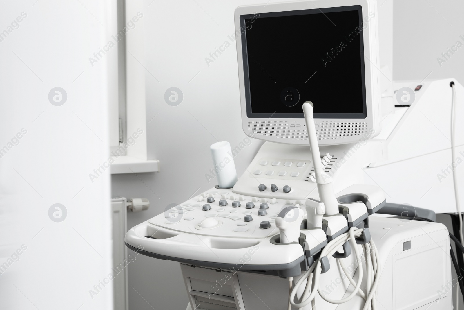 Photo of Modern ultrasound machine in office. Diagnostic technique