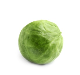 Photo of Fresh tasty Brussels sprout on white background