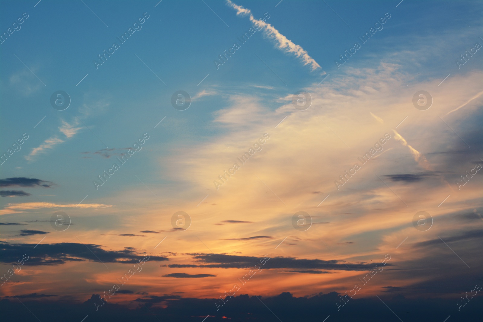 Photo of Beautiful view of sky lit by sunset