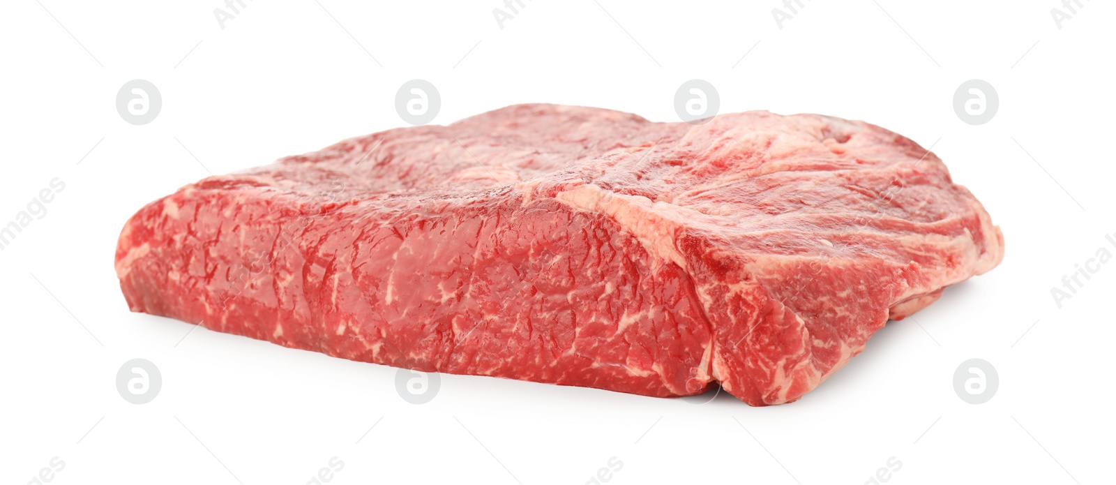 Photo of Fresh raw beef cut isolated on white
