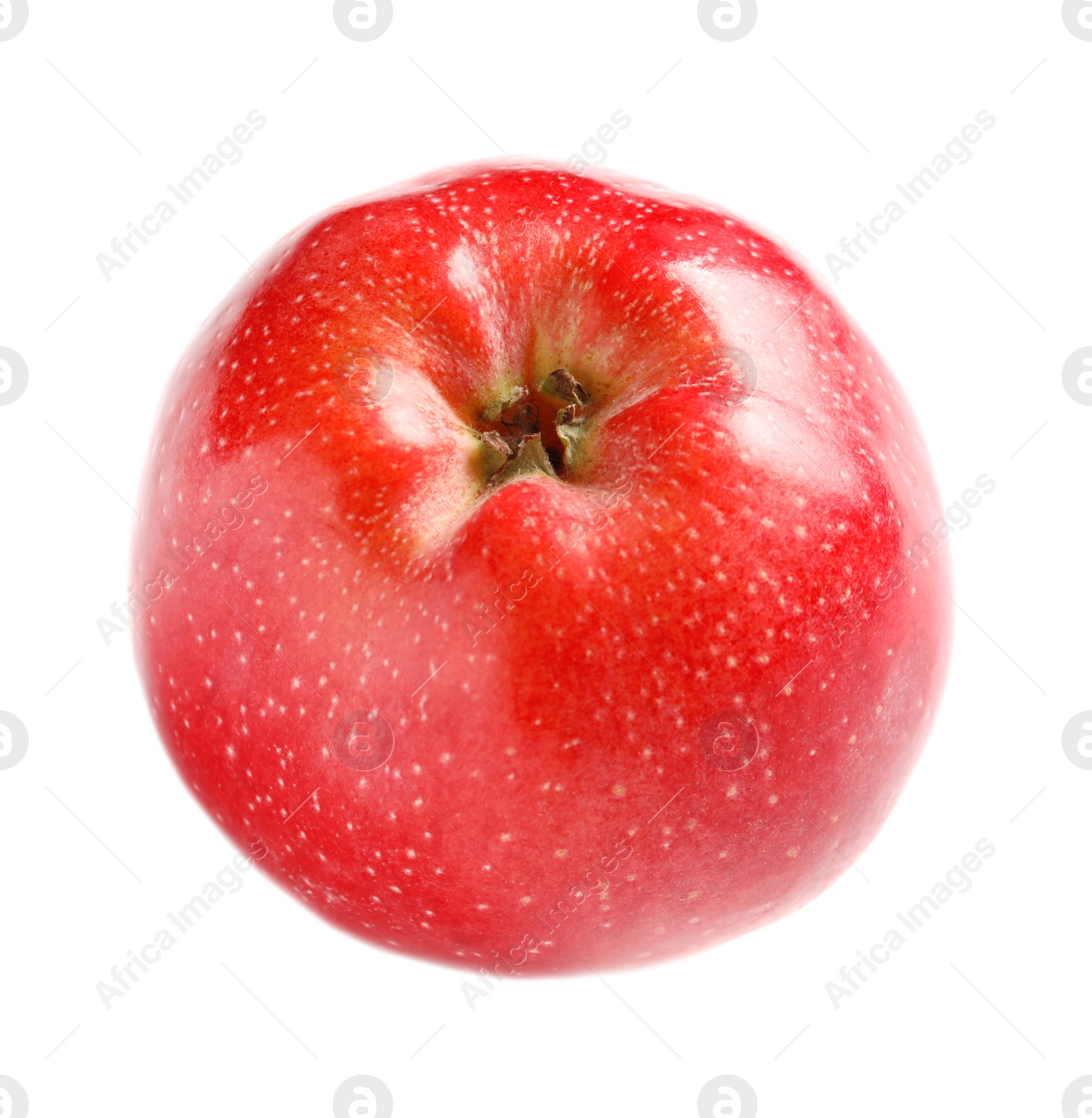 Photo of Ripe red apple on white background