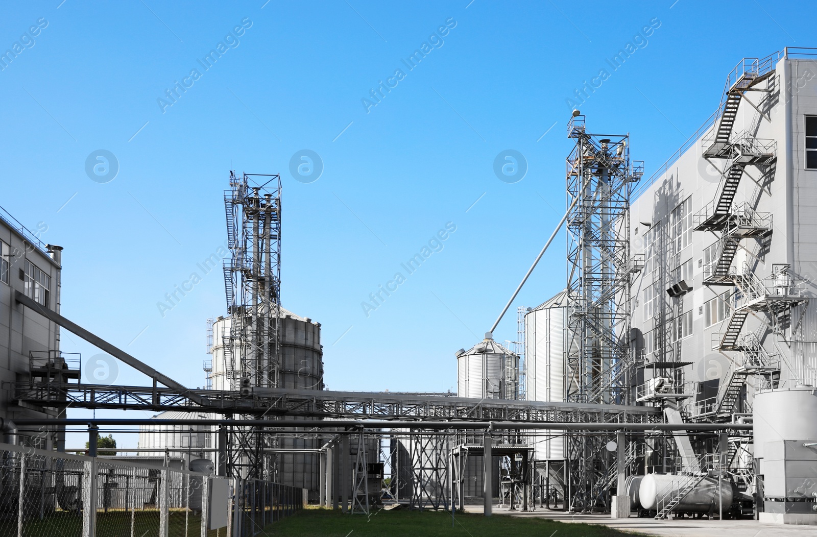 Photo of Industrial factory with equipment for grain production